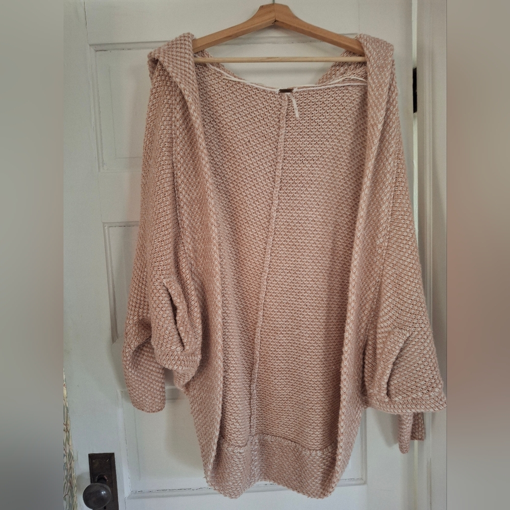 Free People Tan Knit Poncho